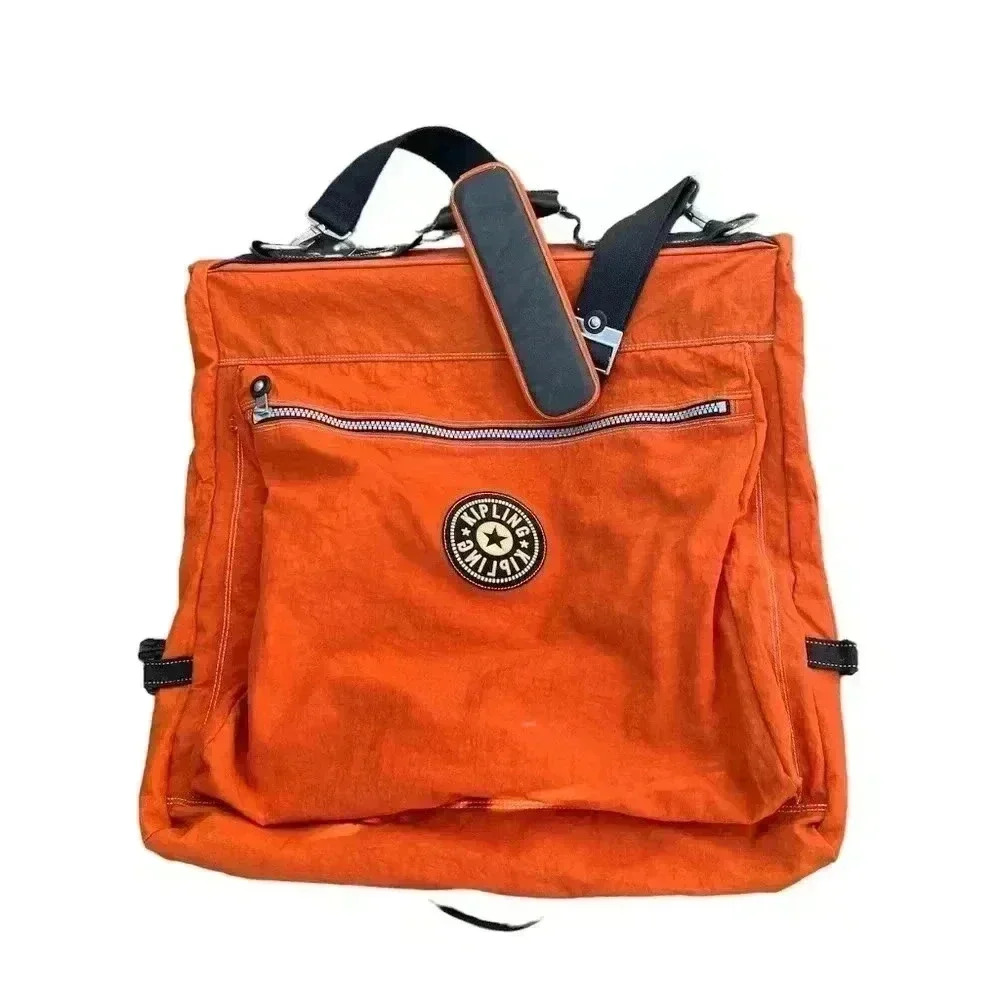 Kipling nylon garment bag orange travel suit suitcase